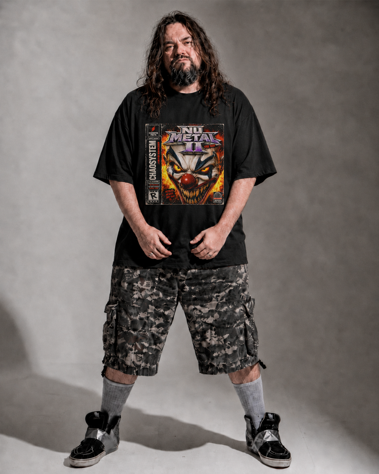 Camiseta Preta Chaos System No Rules Just Riot