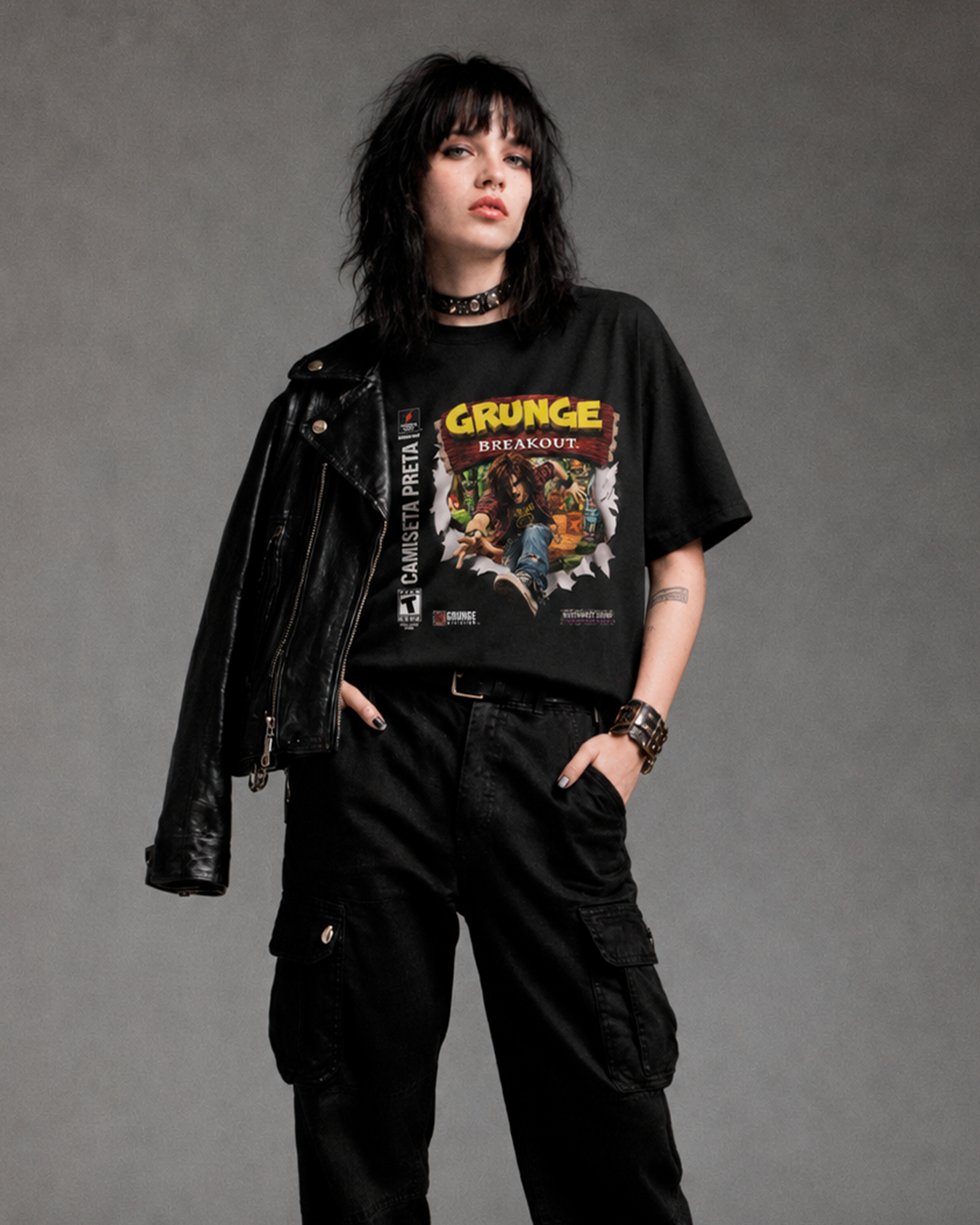 Camiseta Preta Northwest Sound Grunge Underground