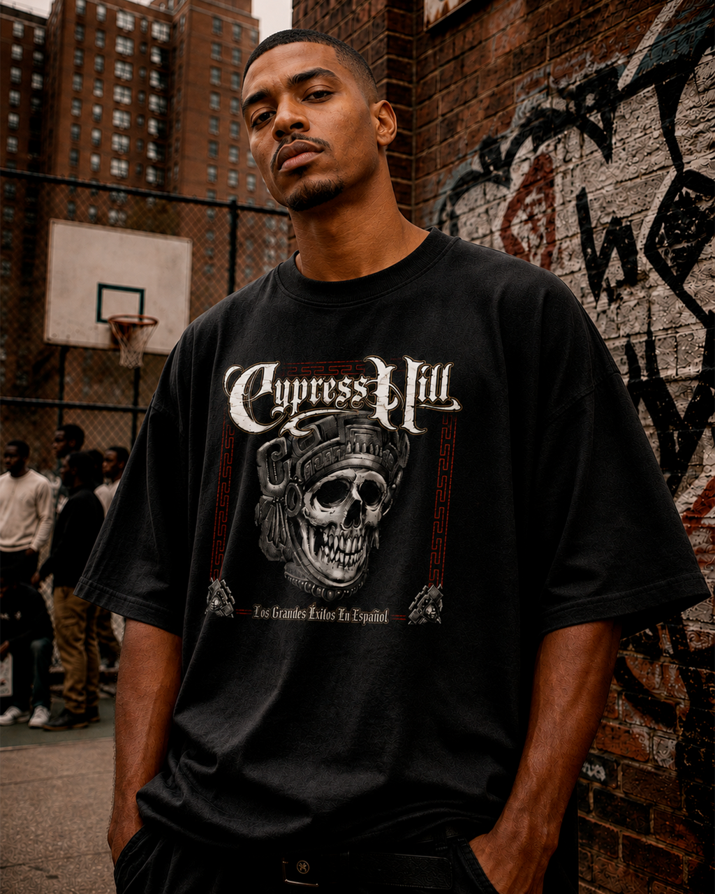 Camiseta Preta Cypress Hill Los Grandes Éxitos en Español