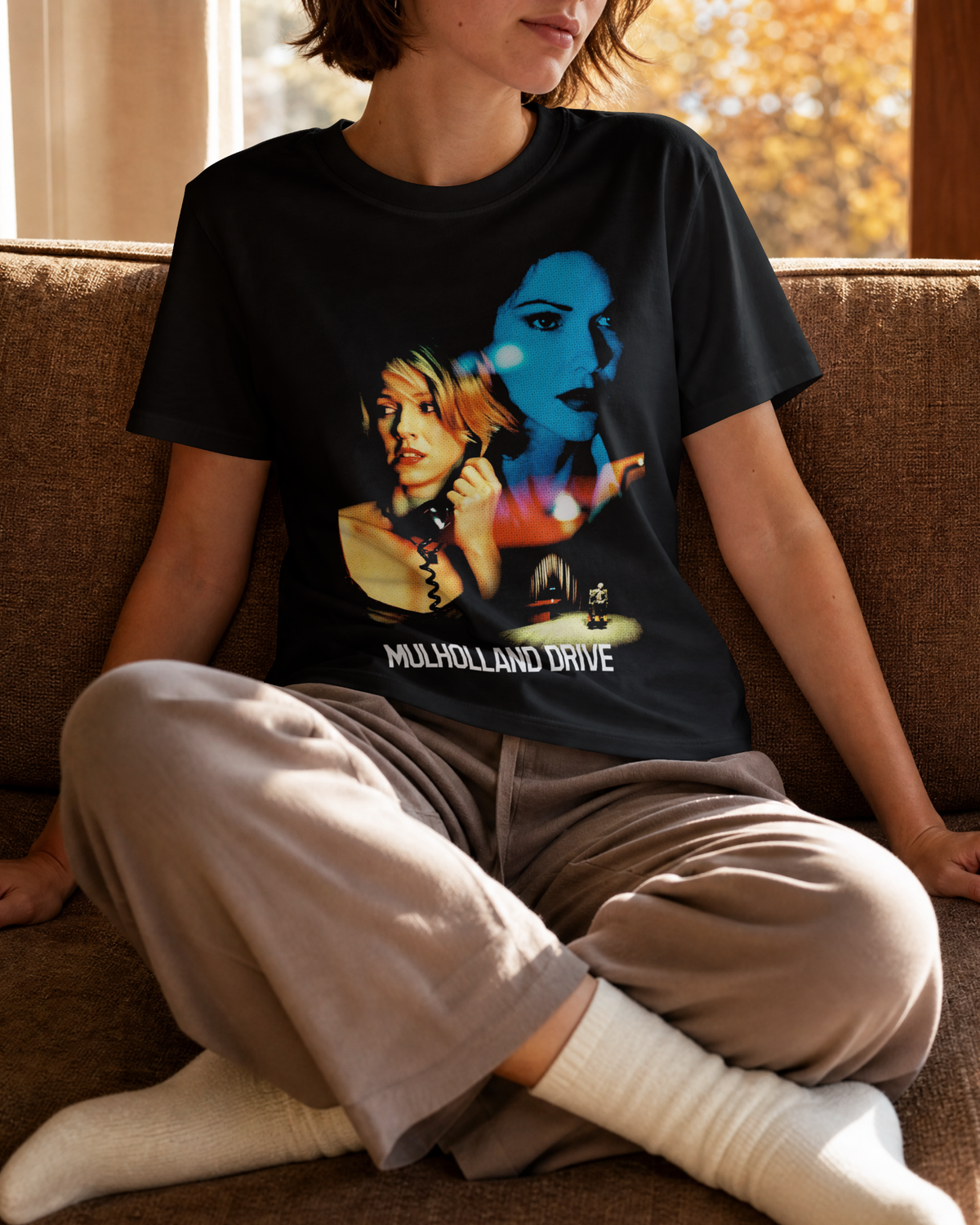 Camiseta Preta Mulholland Drive Hollywood Nightmare