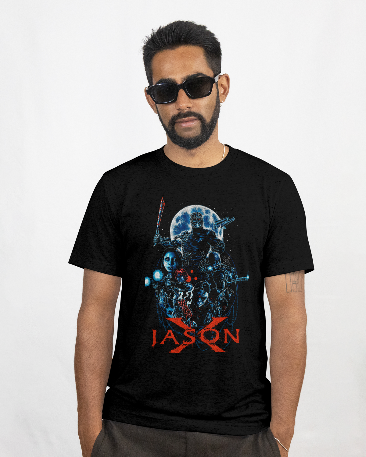 Camiseta Preta Jason X Terror Beyond Earth