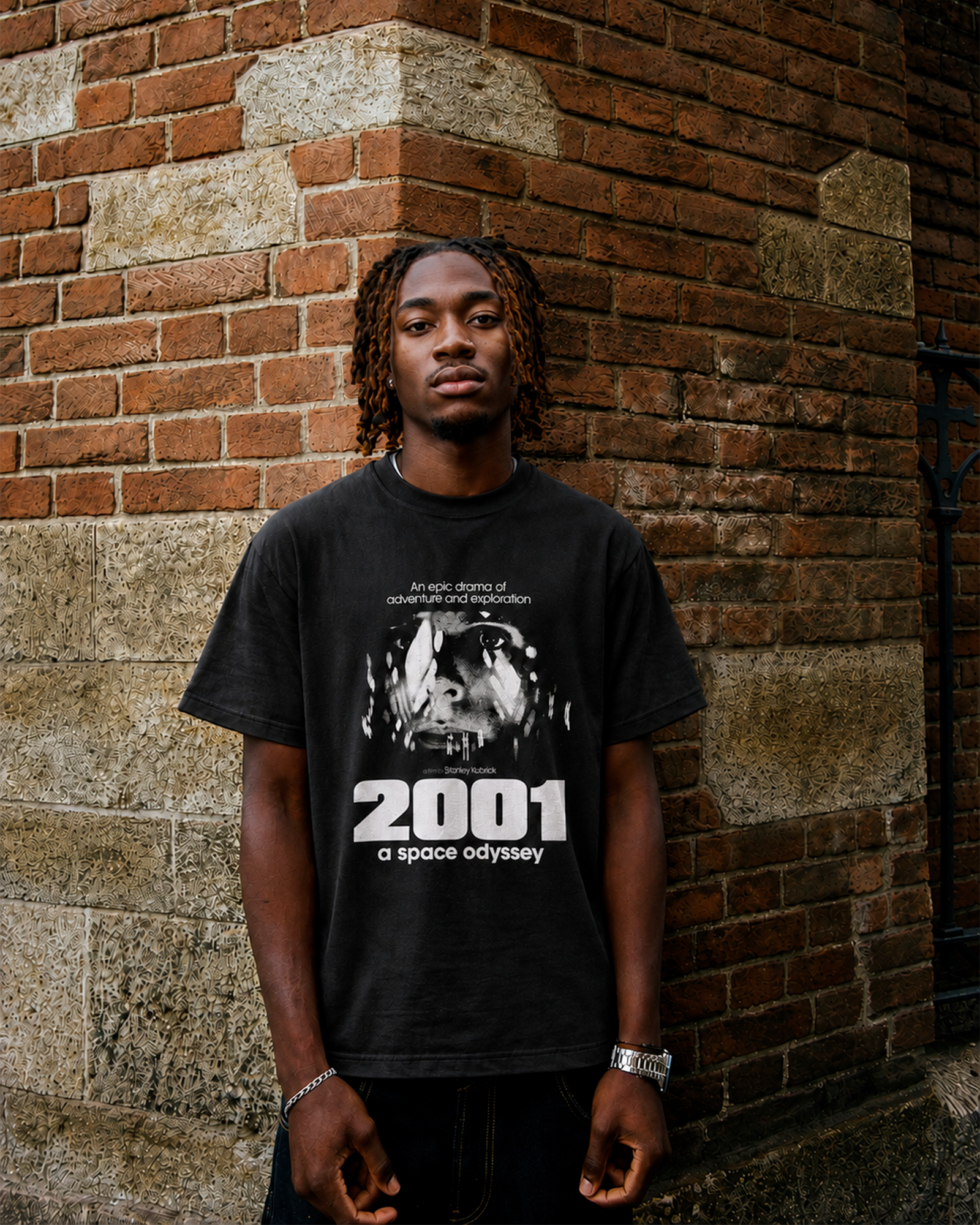 Camiseta Preta 2001 Epic Space Exploration