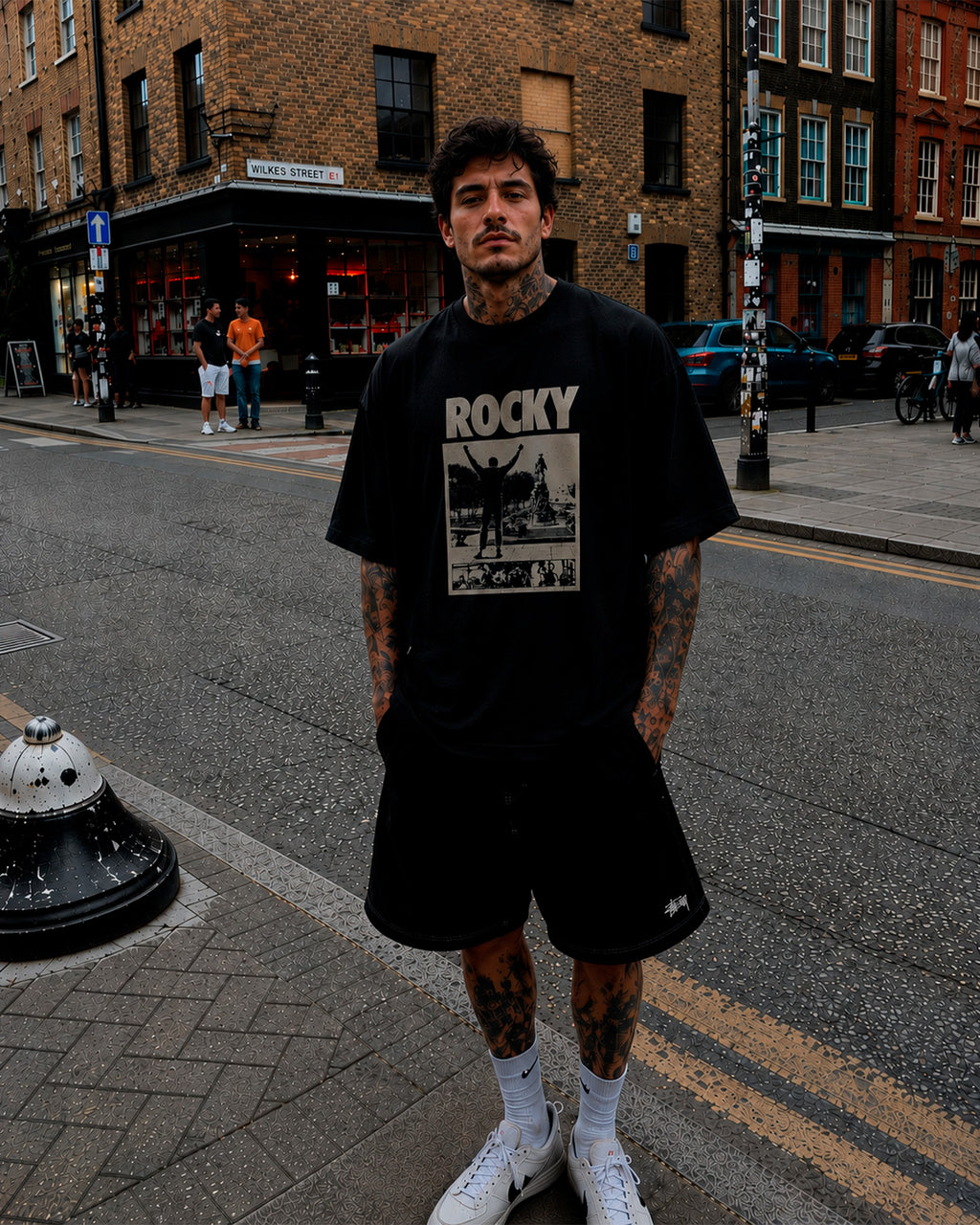 Camiseta Preta Rocky Balboa Vitória e Superação