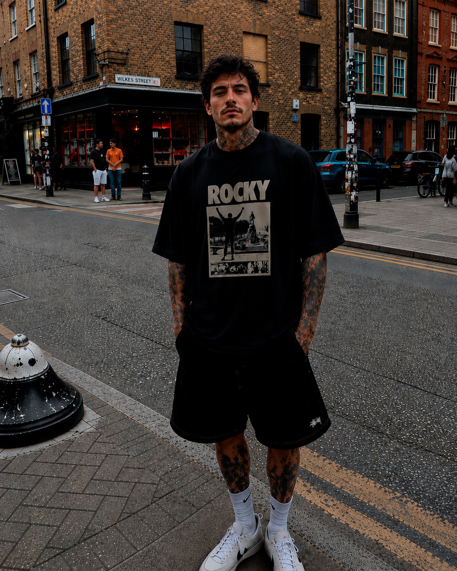 Camiseta Preta Rocky Balboa Vitória e Superação