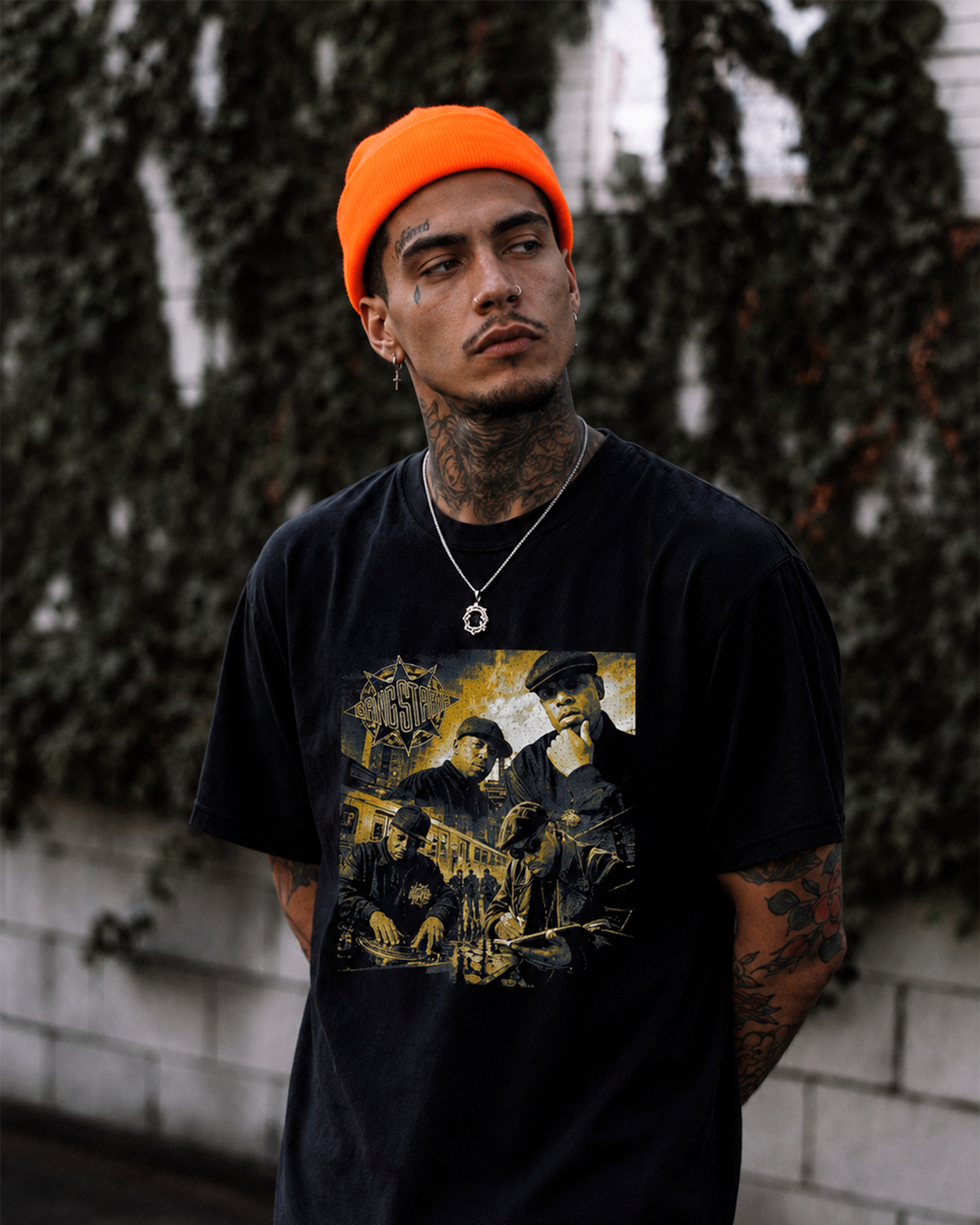 Camiseta Preta Gang Starr Beats, Rhymes & Streets