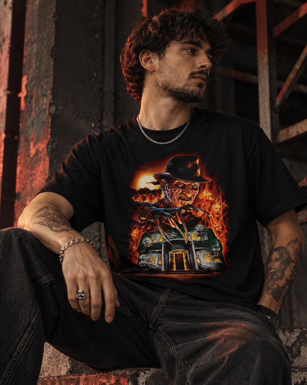 Camiseta Preta Freddy Krueger Welcome to the Nightmare