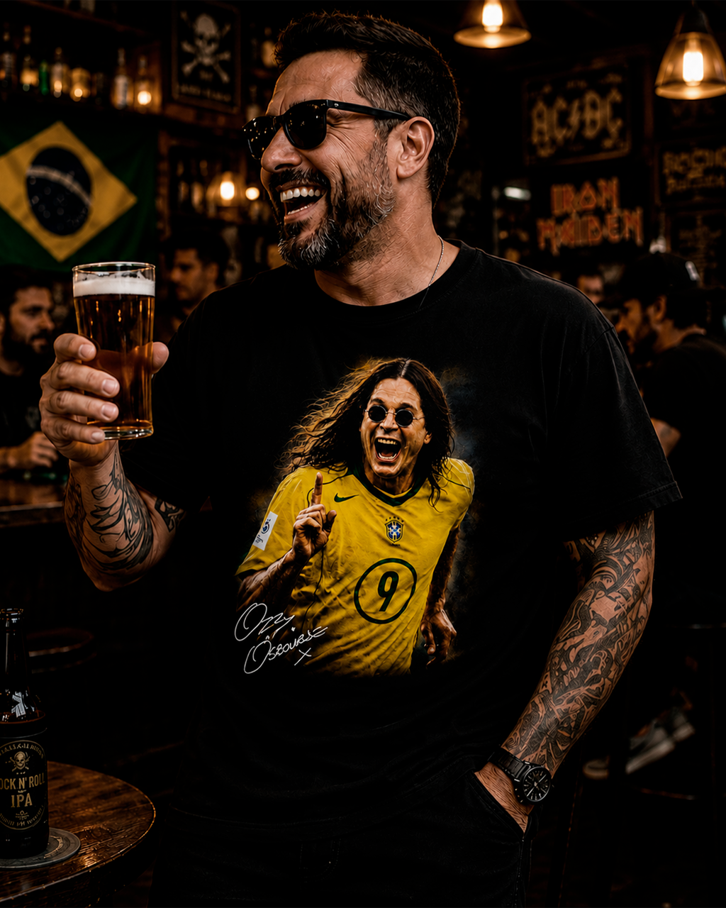 Camiseta Preta Quando Ozzy Marcou o Gol da Final
