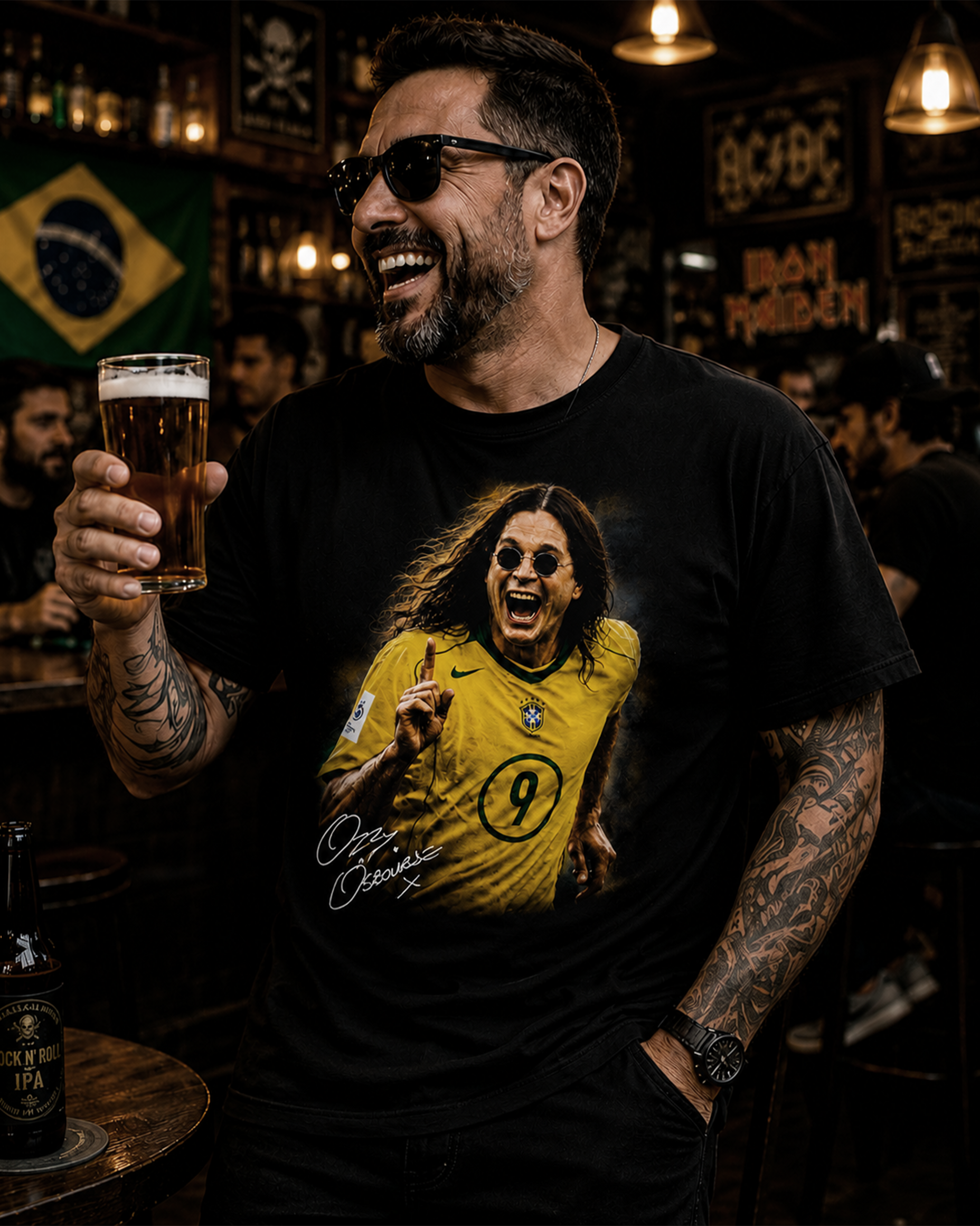 Camiseta Preta Quando Ozzy Marcou o Gol da Final