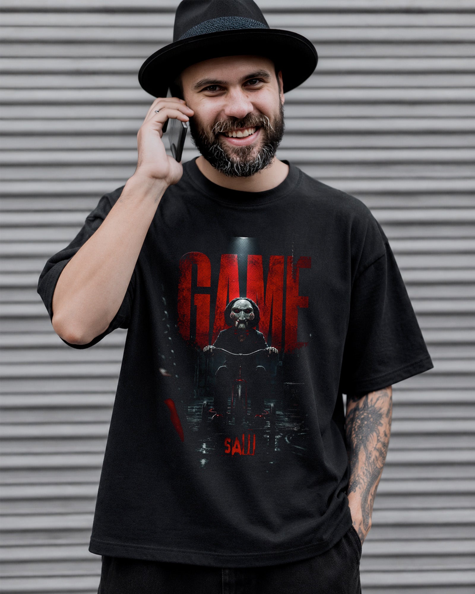 Camiseta Preta Saw Let the Game Begin