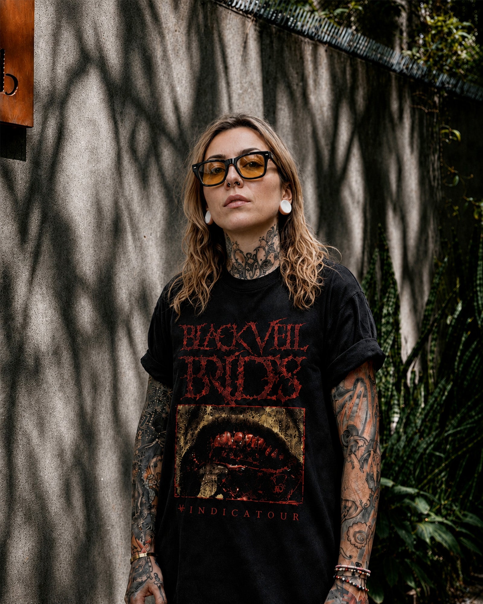 Camiseta Preta Black Veil Brides Bite the Night