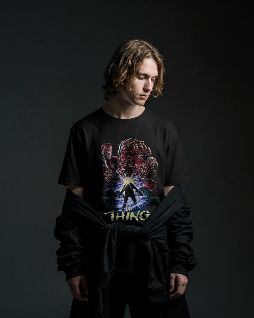 Camiseta Preta The Thing Paranoia in the Ice