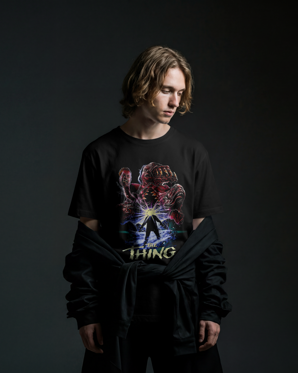 Camiseta Preta The Thing Paranoia in the Ice