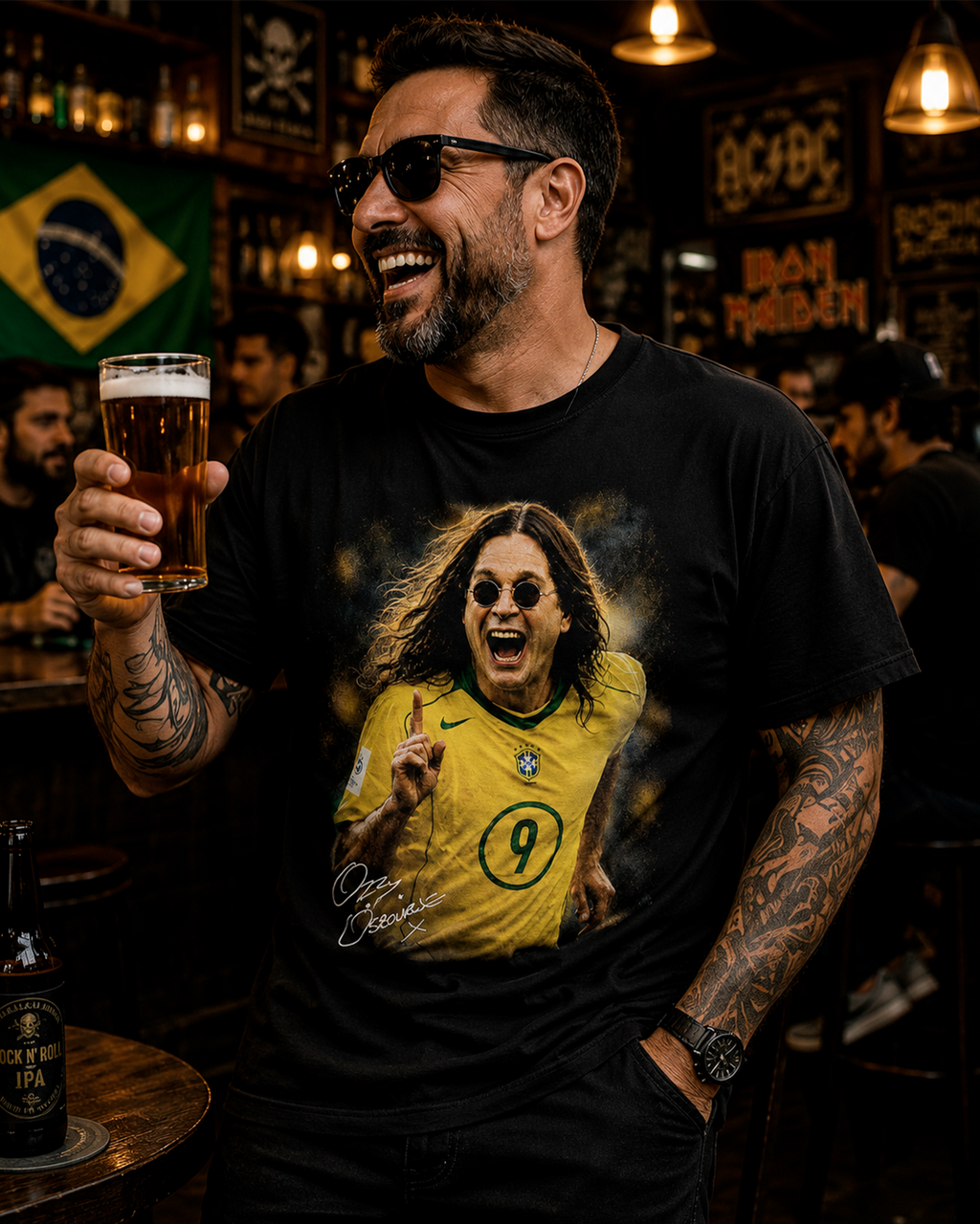 Camiseta Preta Quando Ozzy Marcou o Gol da Final