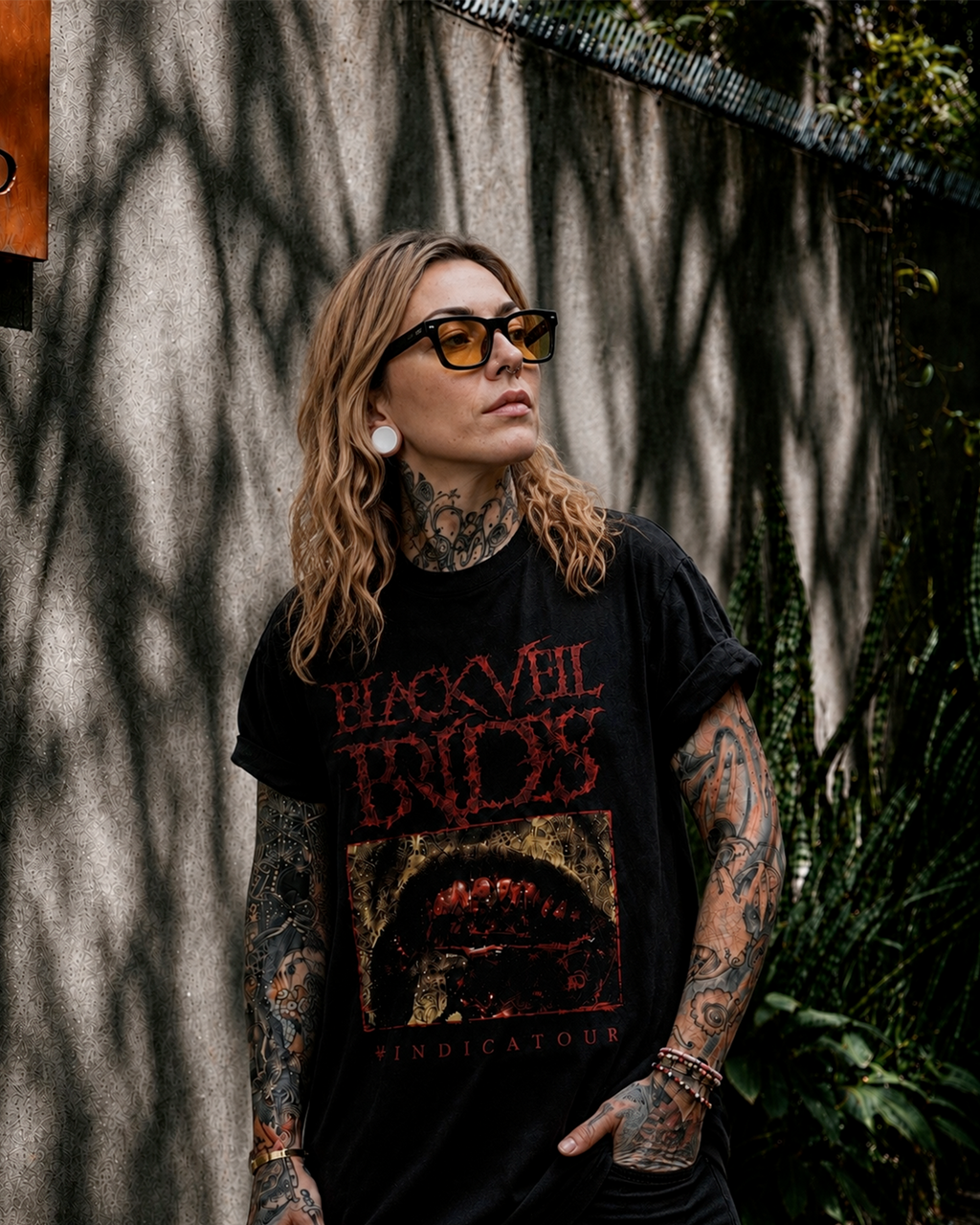 Camiseta Preta Black Veil Brides Bite the Night