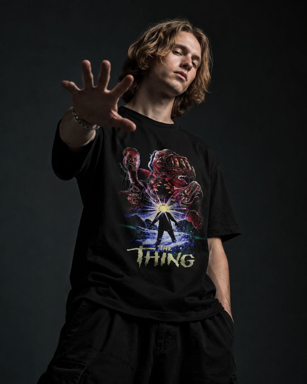 Camiseta Preta The Thing Paranoia in the Ice
