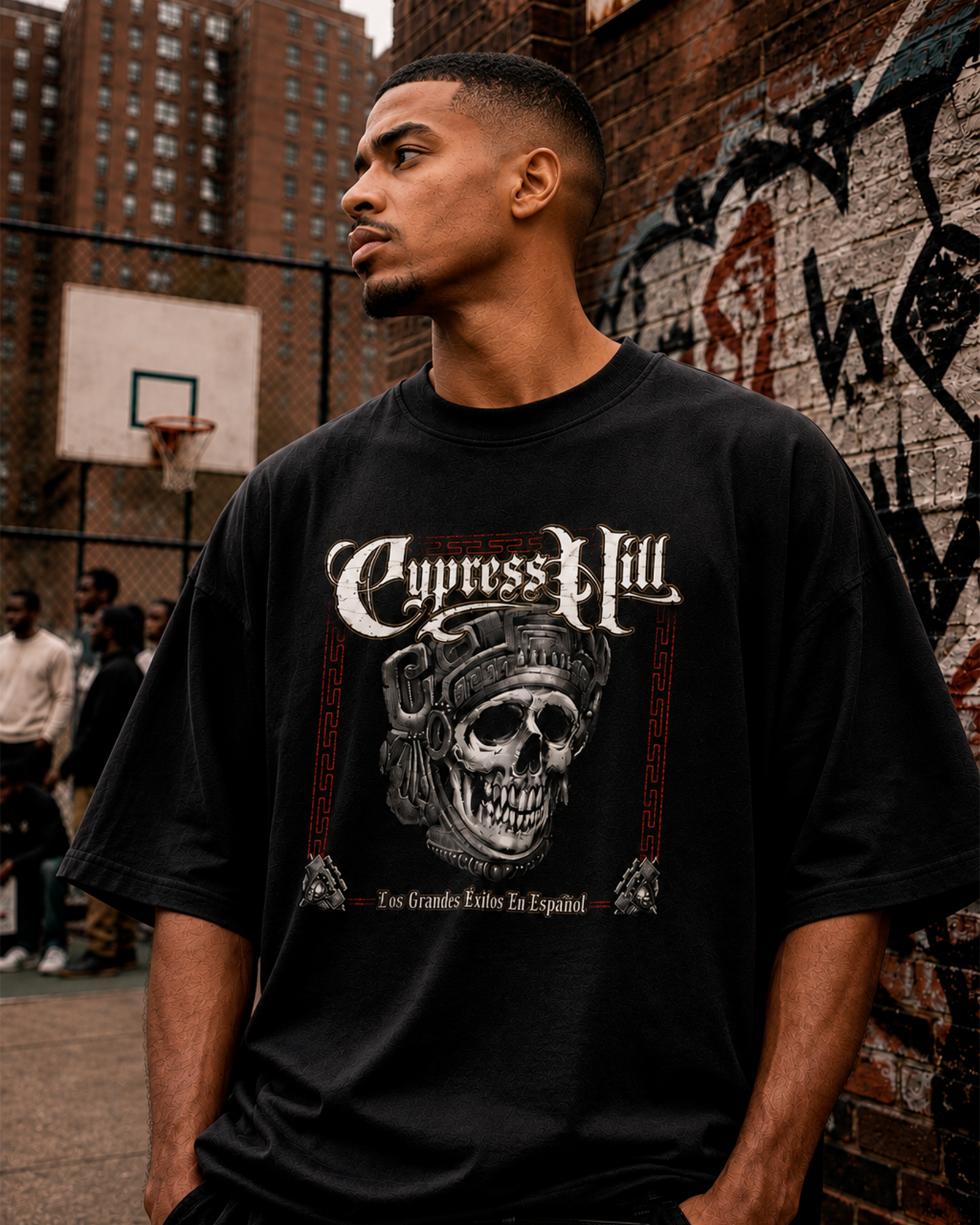 Camiseta Preta Cypress Hill Los Grandes Éxitos en Español