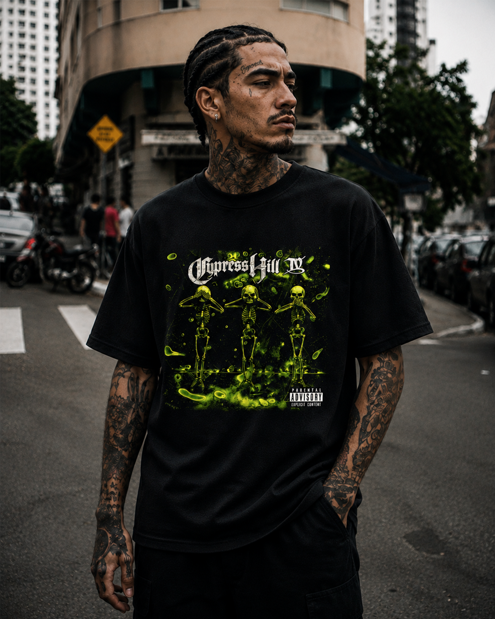 Camiseta Preta Cypress Hill Hear No Evil