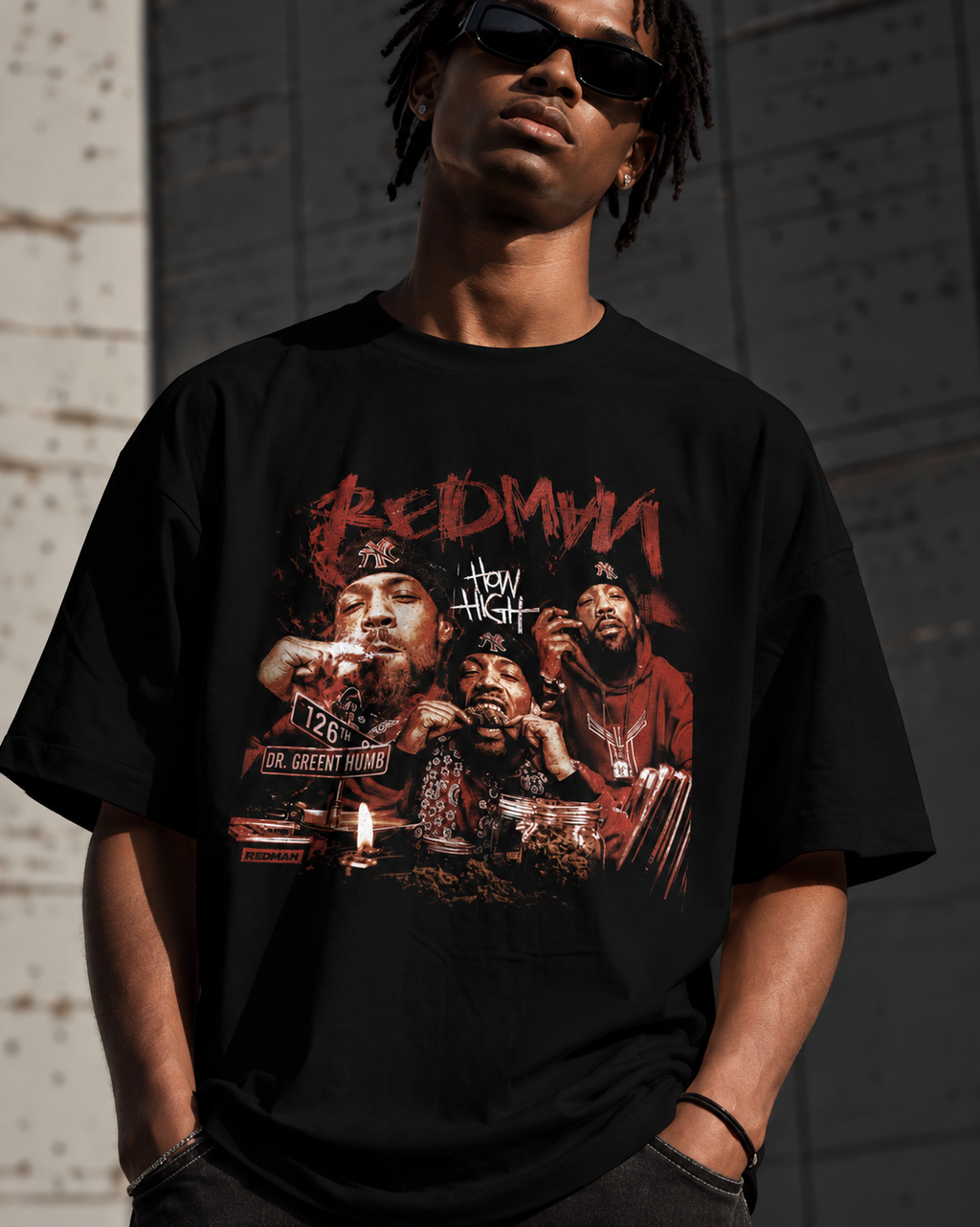 Camiseta Preta Redman How High 126th