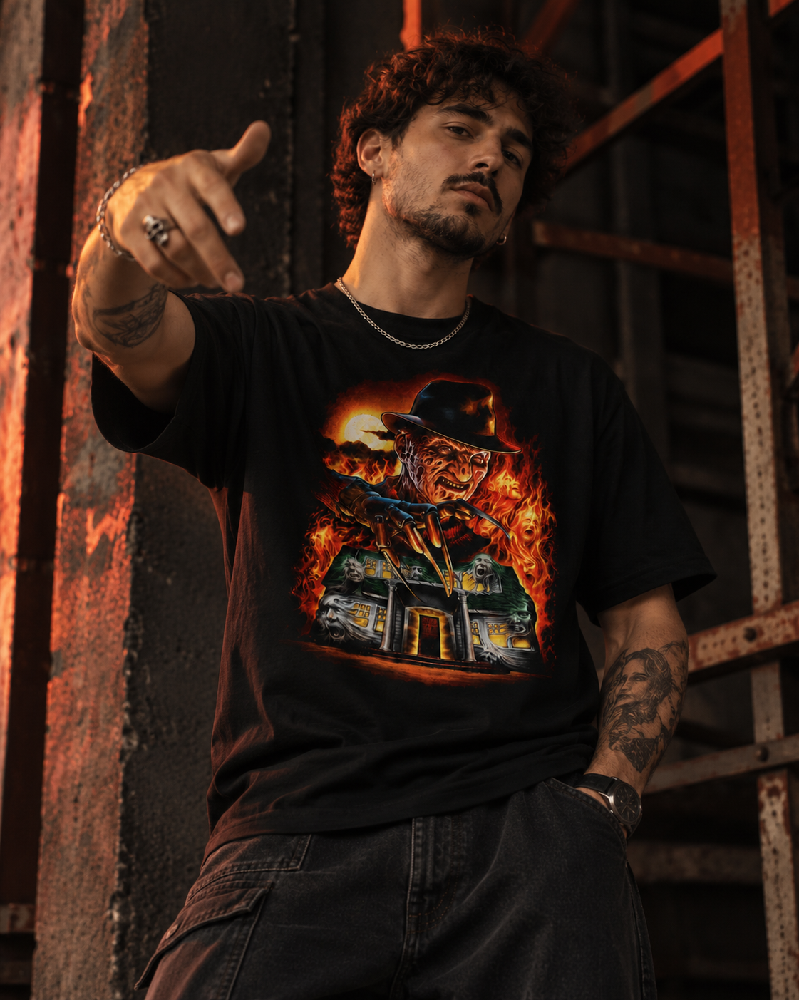 Camiseta Preta Freddy Krueger Welcome to the Nightmare