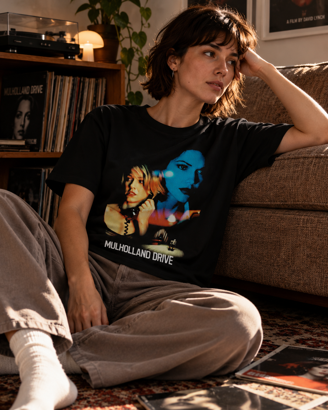 Camiseta Preta Mulholland Drive Hollywood Nightmare