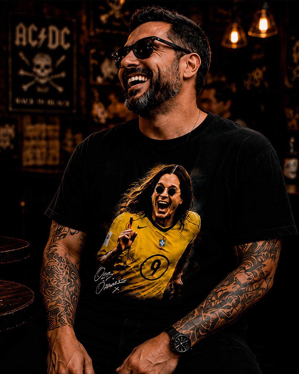 Camiseta Preta Quando Ozzy Marcou o Gol da Final