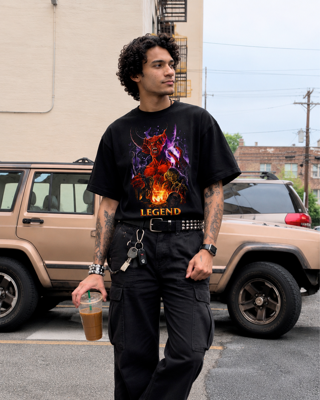 Camiseta Preta Legend Fantasy Horror Classic