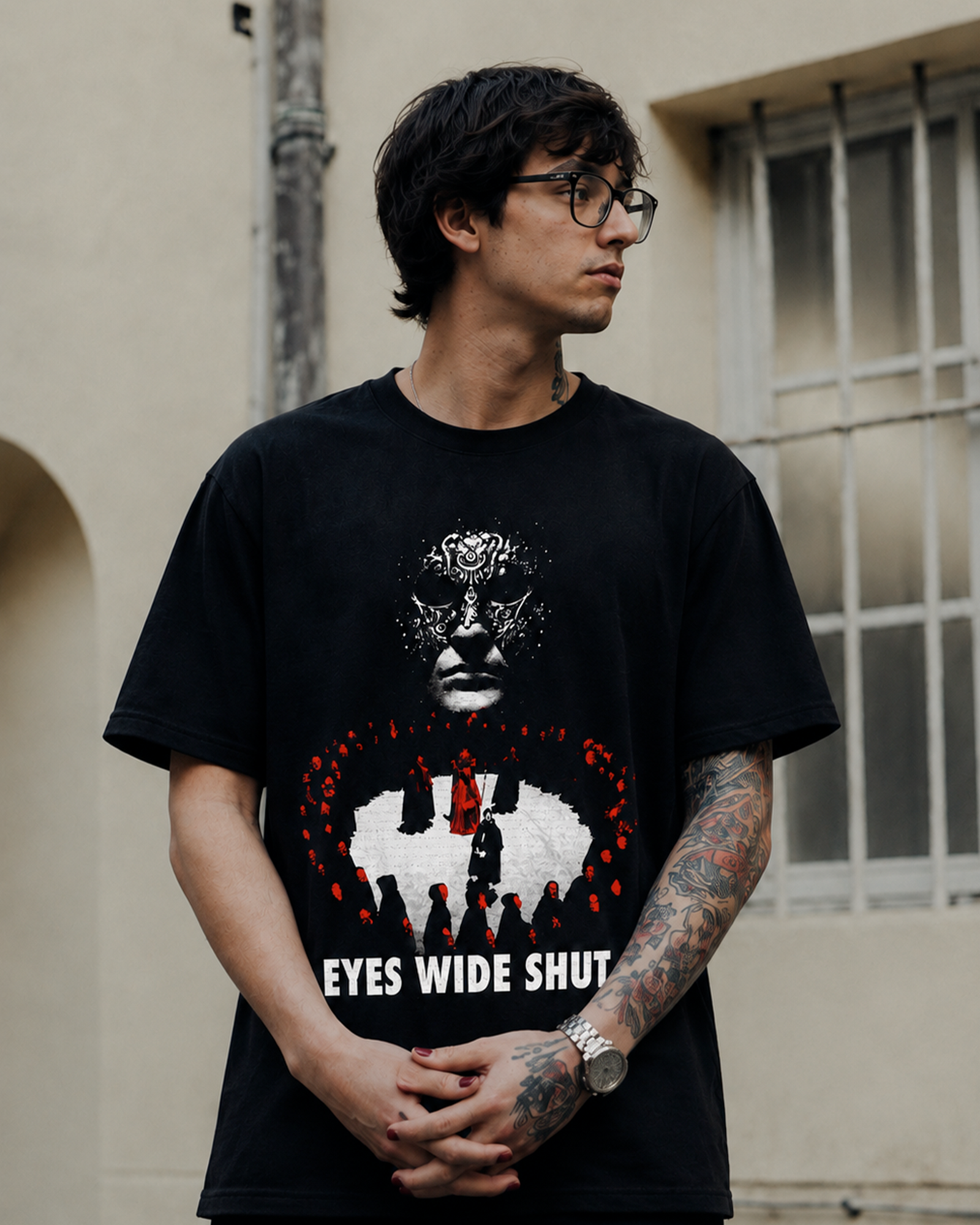 Camiseta Preta Eyes Wide Shut Secret Society