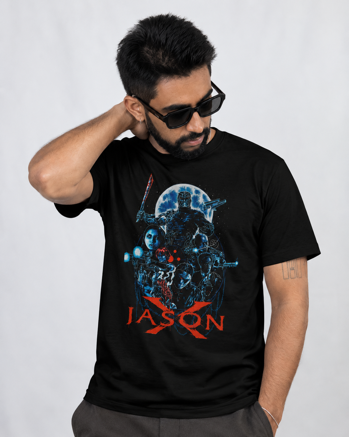 Camiseta Preta Jason X Terror Beyond Earth