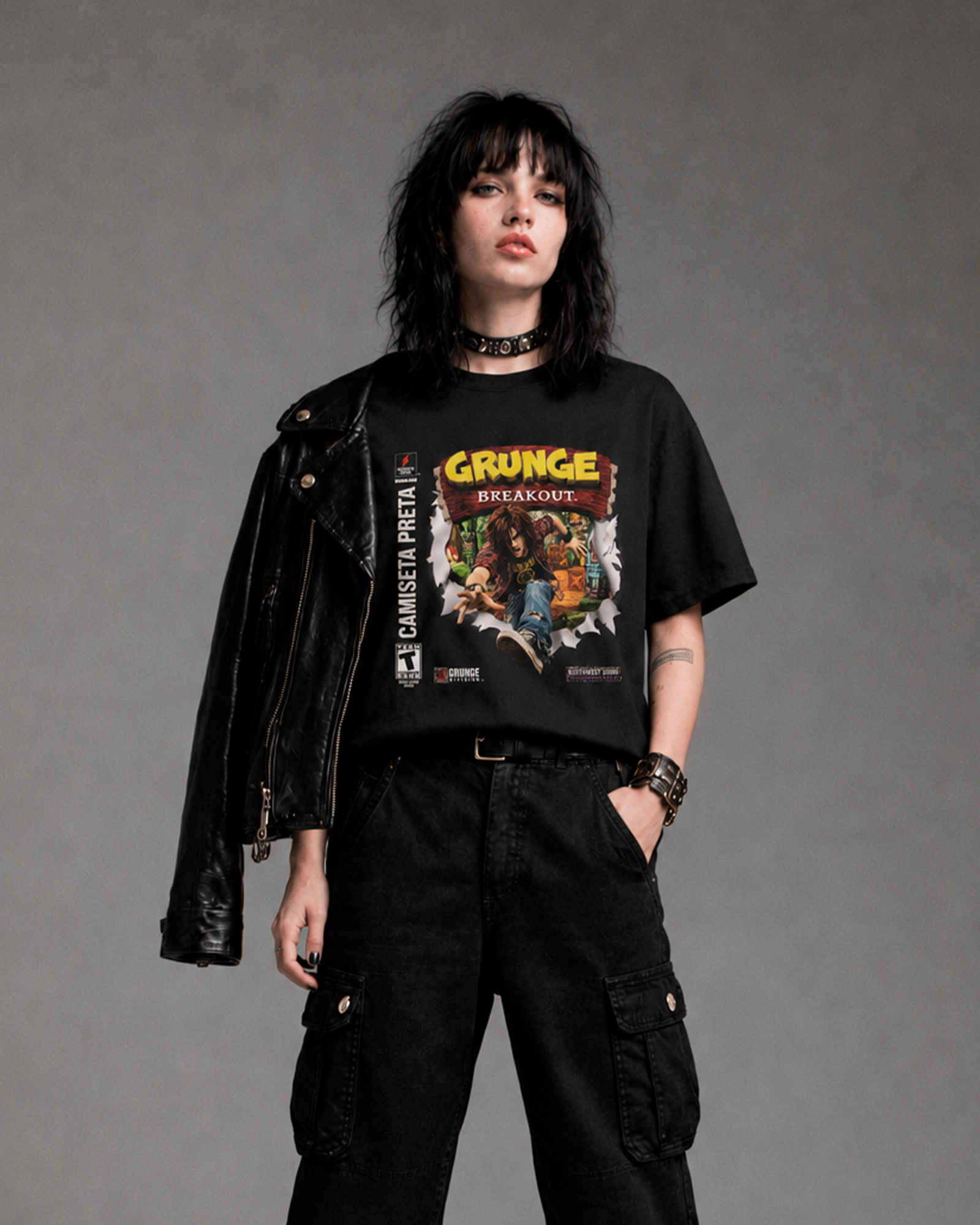 Camiseta Preta Northwest Sound Grunge Underground