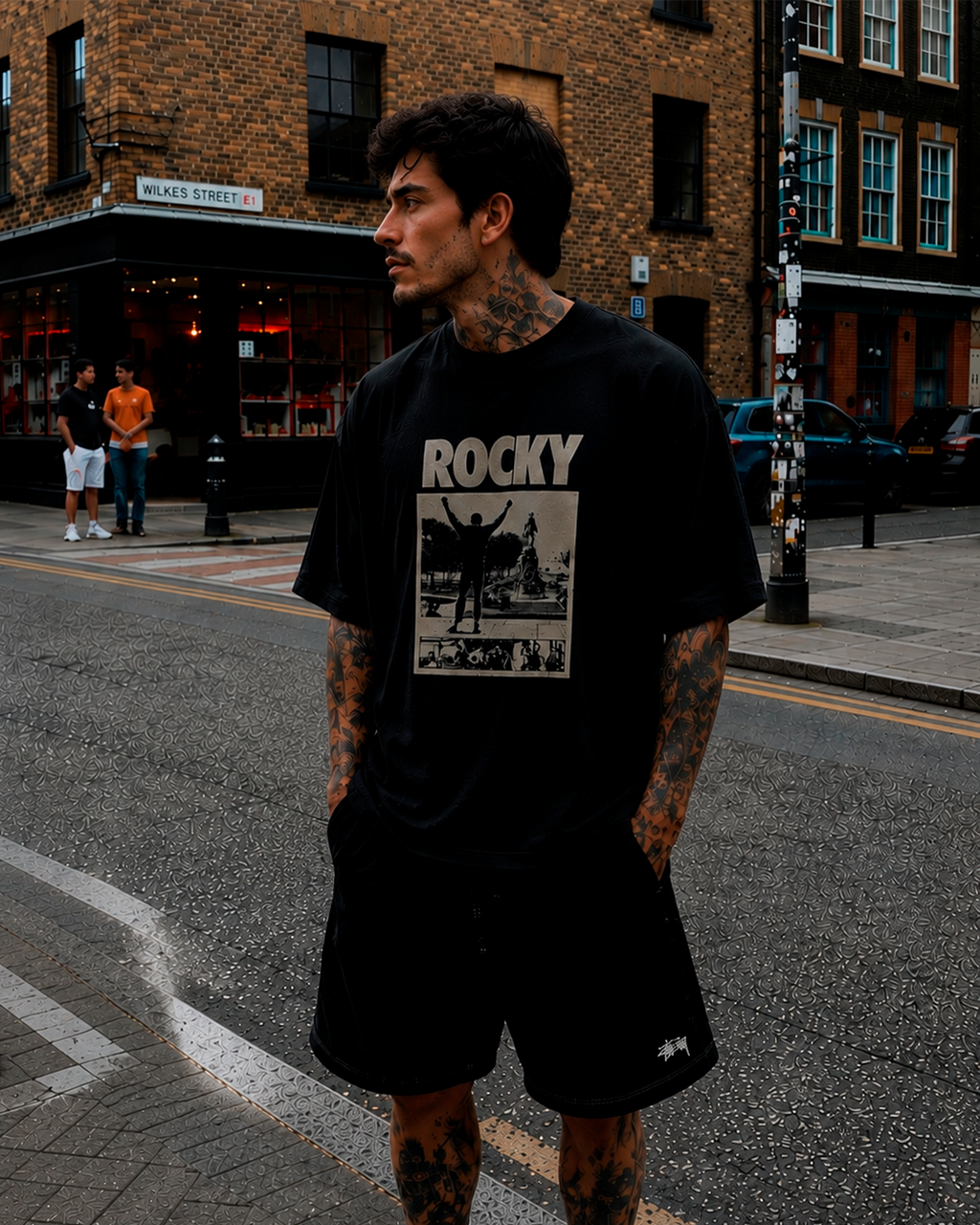 Camiseta Preta Rocky Balboa Vitória e Superação