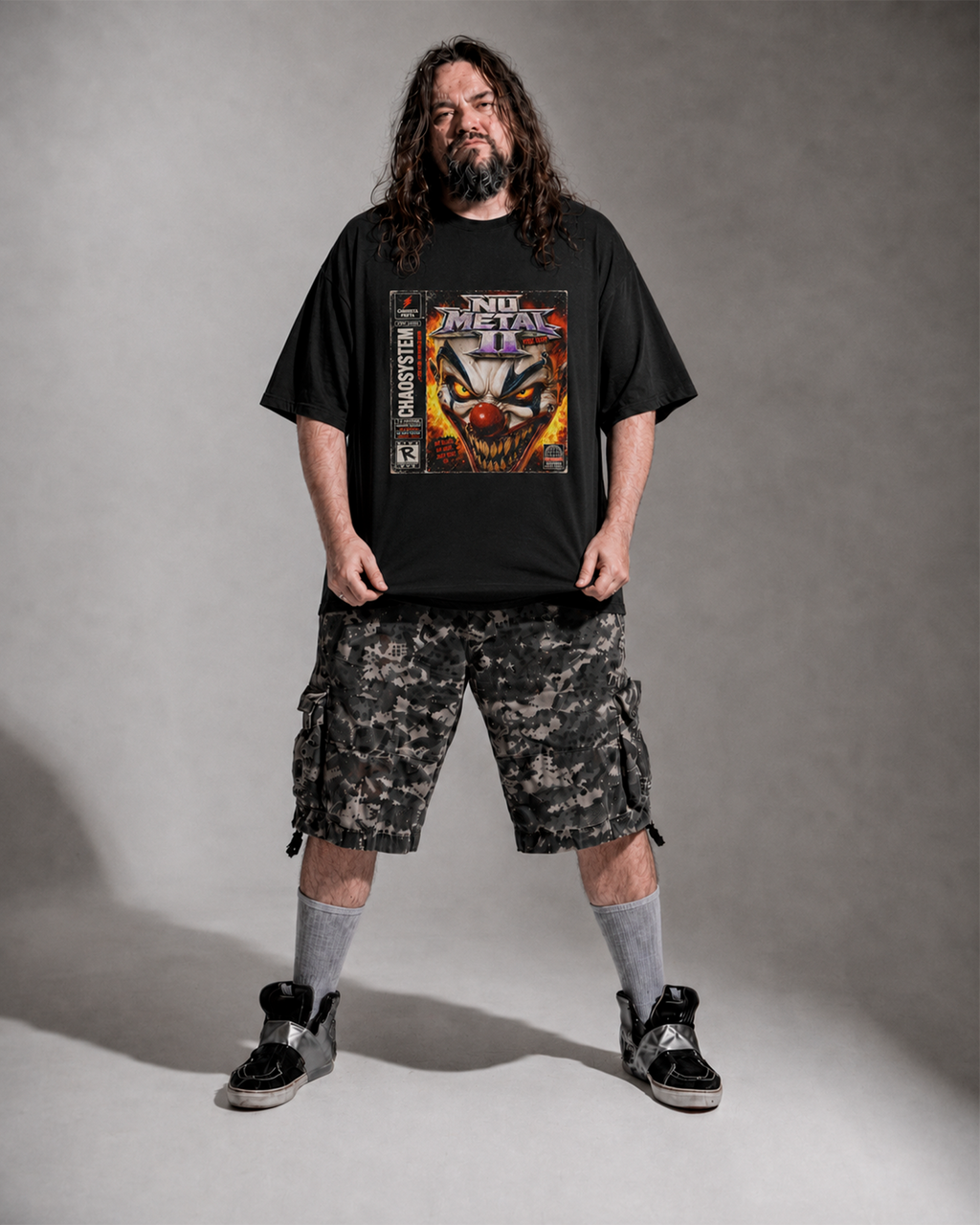 Camiseta Preta Chaos System No Rules Just Riot