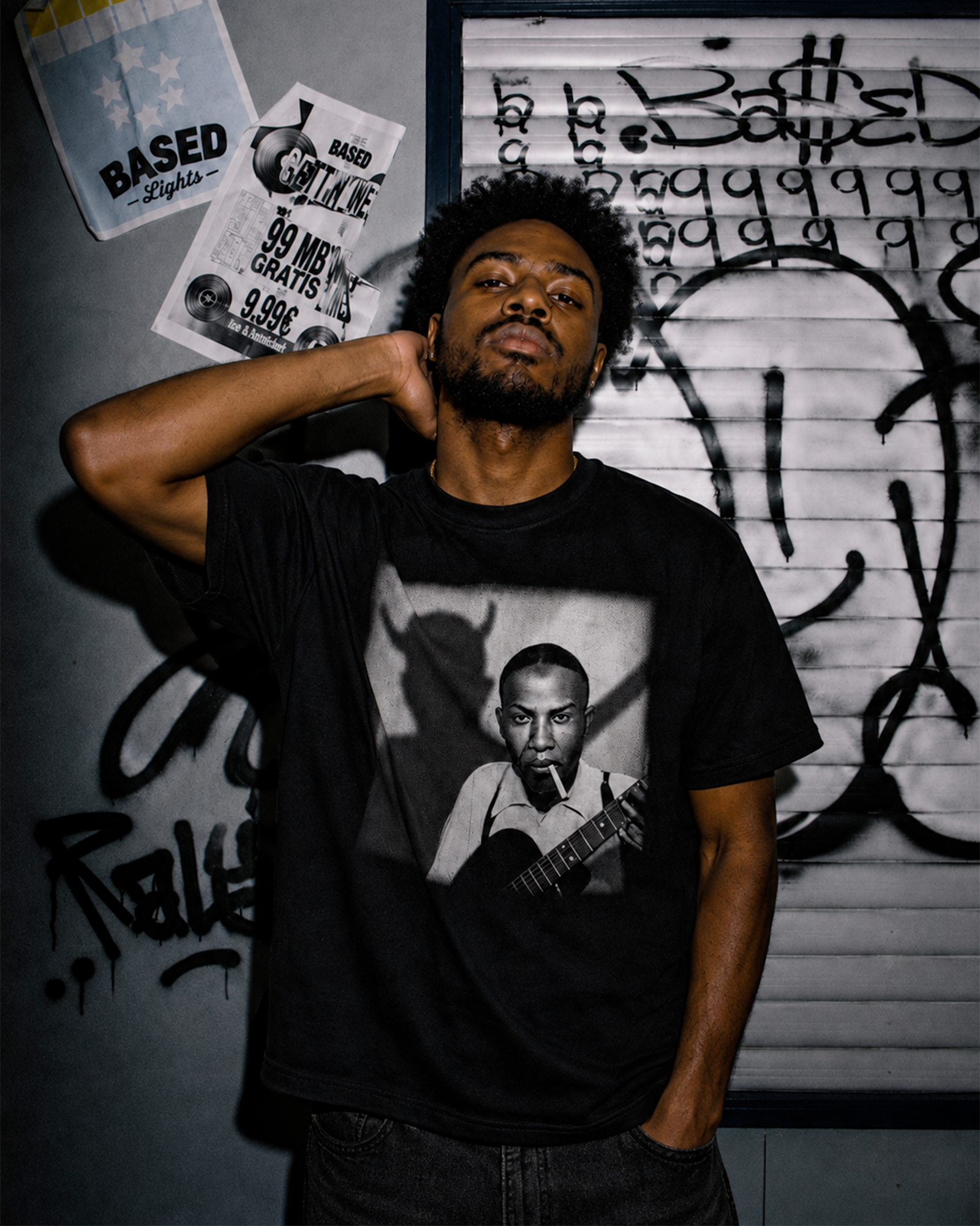 Camiseta Preta Devil at the Crossroads Blues