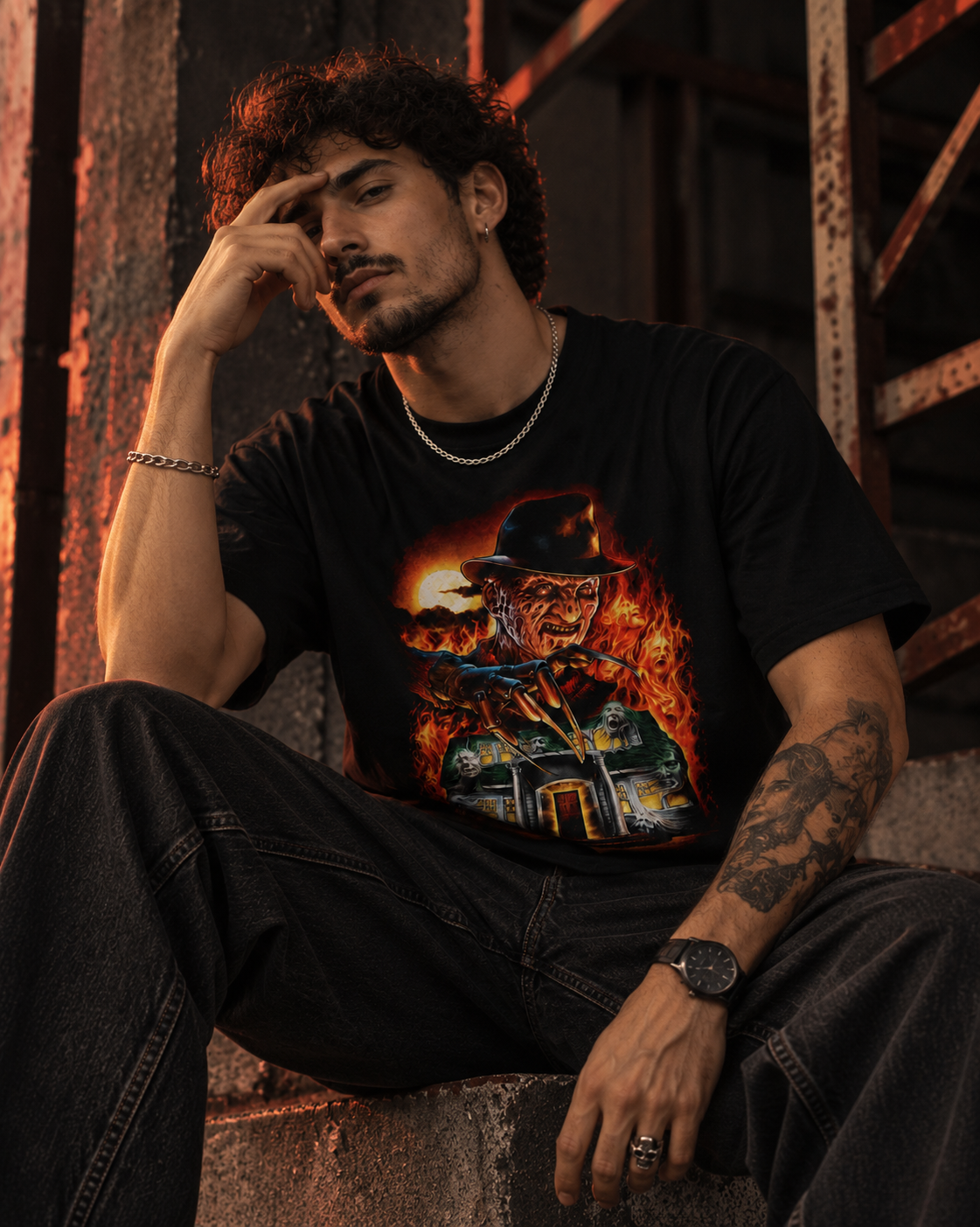 Camiseta Preta Freddy Krueger Welcome to the Nightmare
