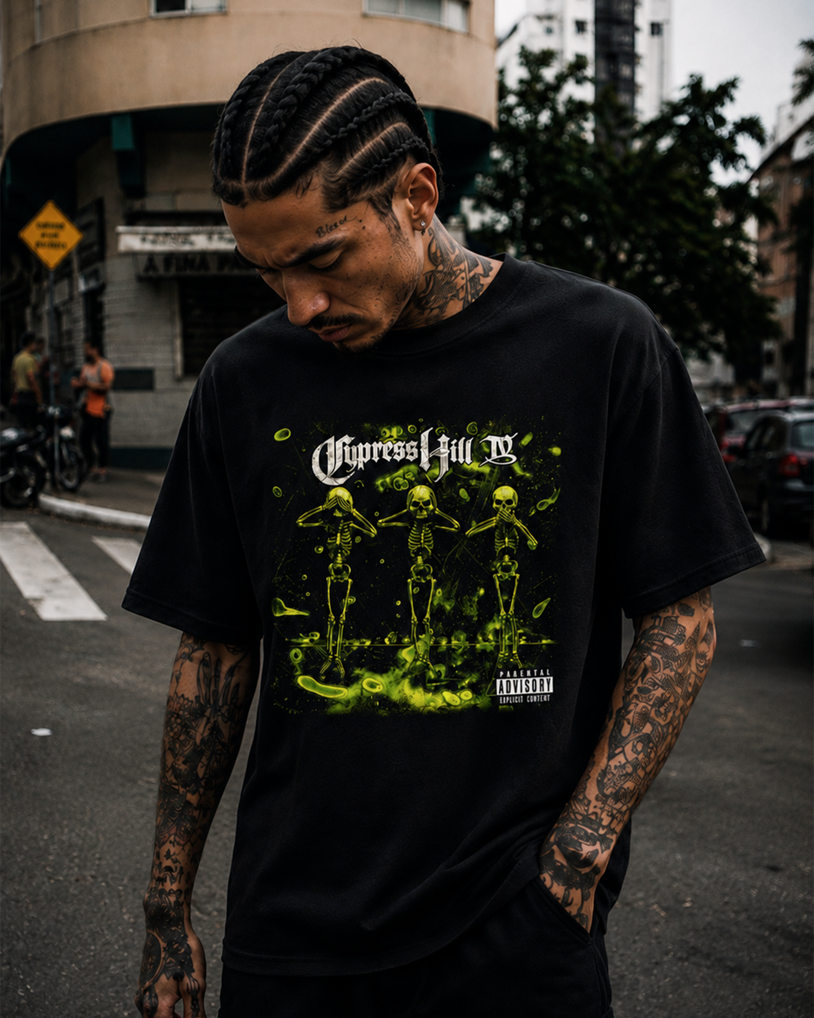 Camiseta Preta Cypress Hill Hear No Evil