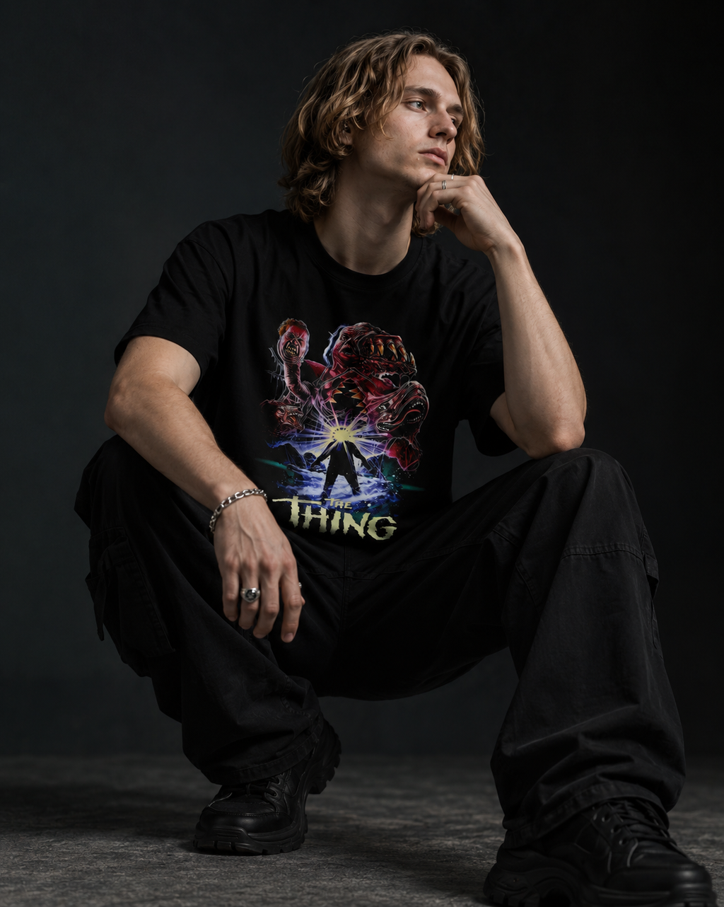 Camiseta Preta The Thing Paranoia in the Ice