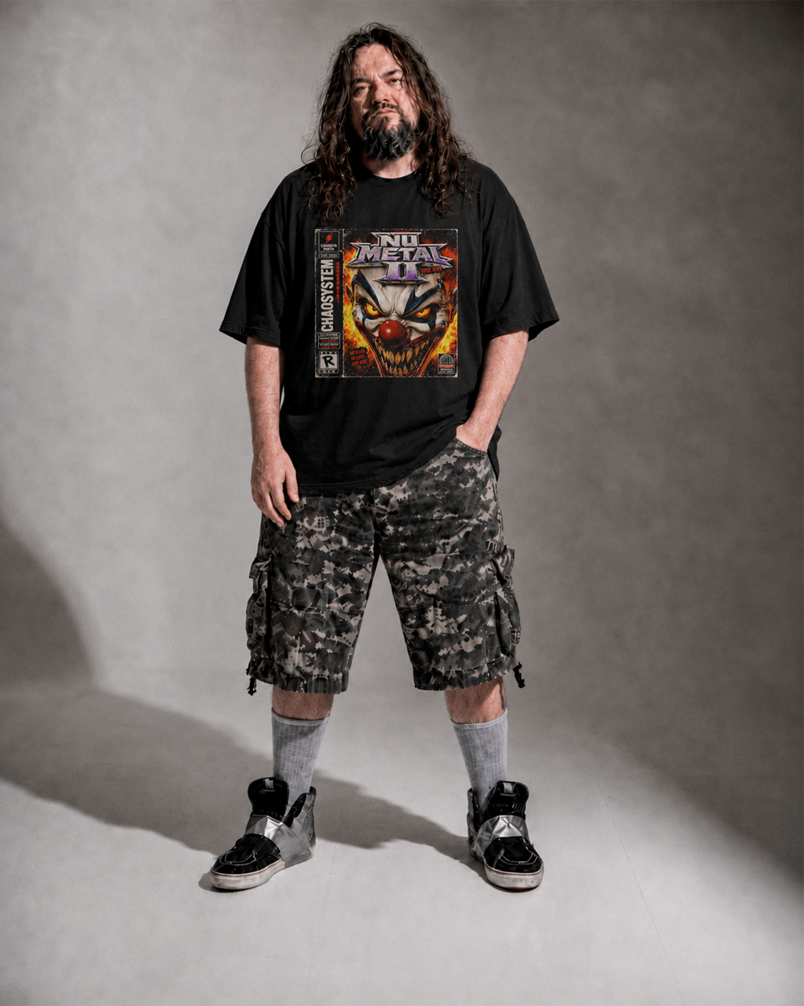 Camiseta Preta Chaos System No Rules Just Riot