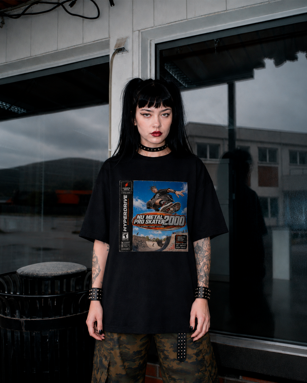 Camiseta Preta Nu Metal Pro Skater 2000