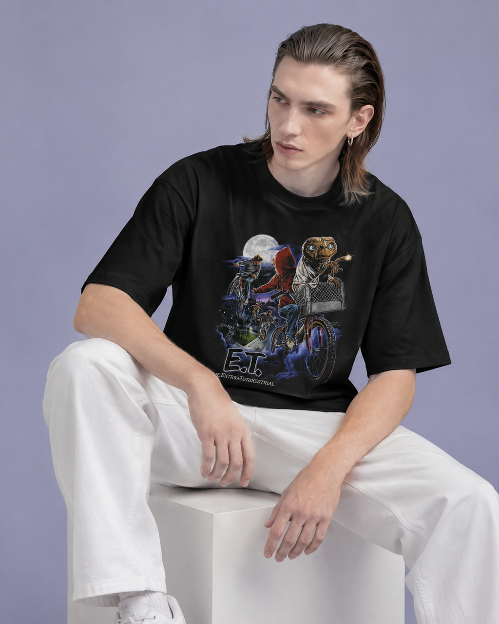 Camiseta Preta E.T. The Extra-Terrestrial 1982