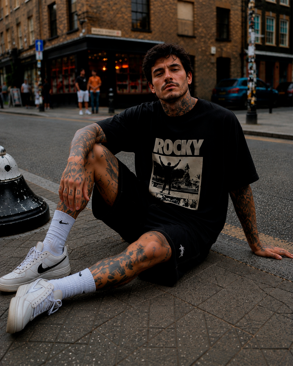 Camiseta Preta Rocky Balboa Vitória e Superação