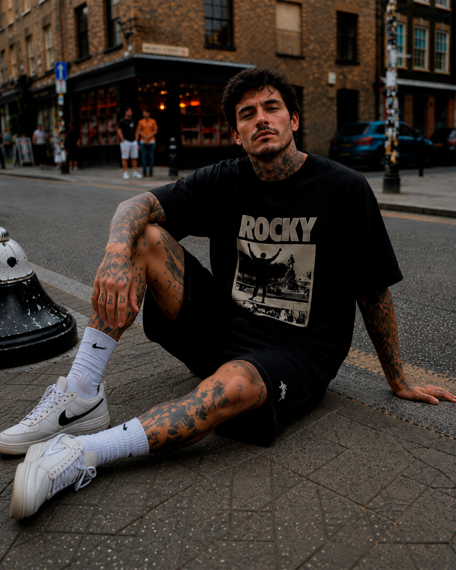 Camiseta Preta Rocky Balboa Vitória e Superação