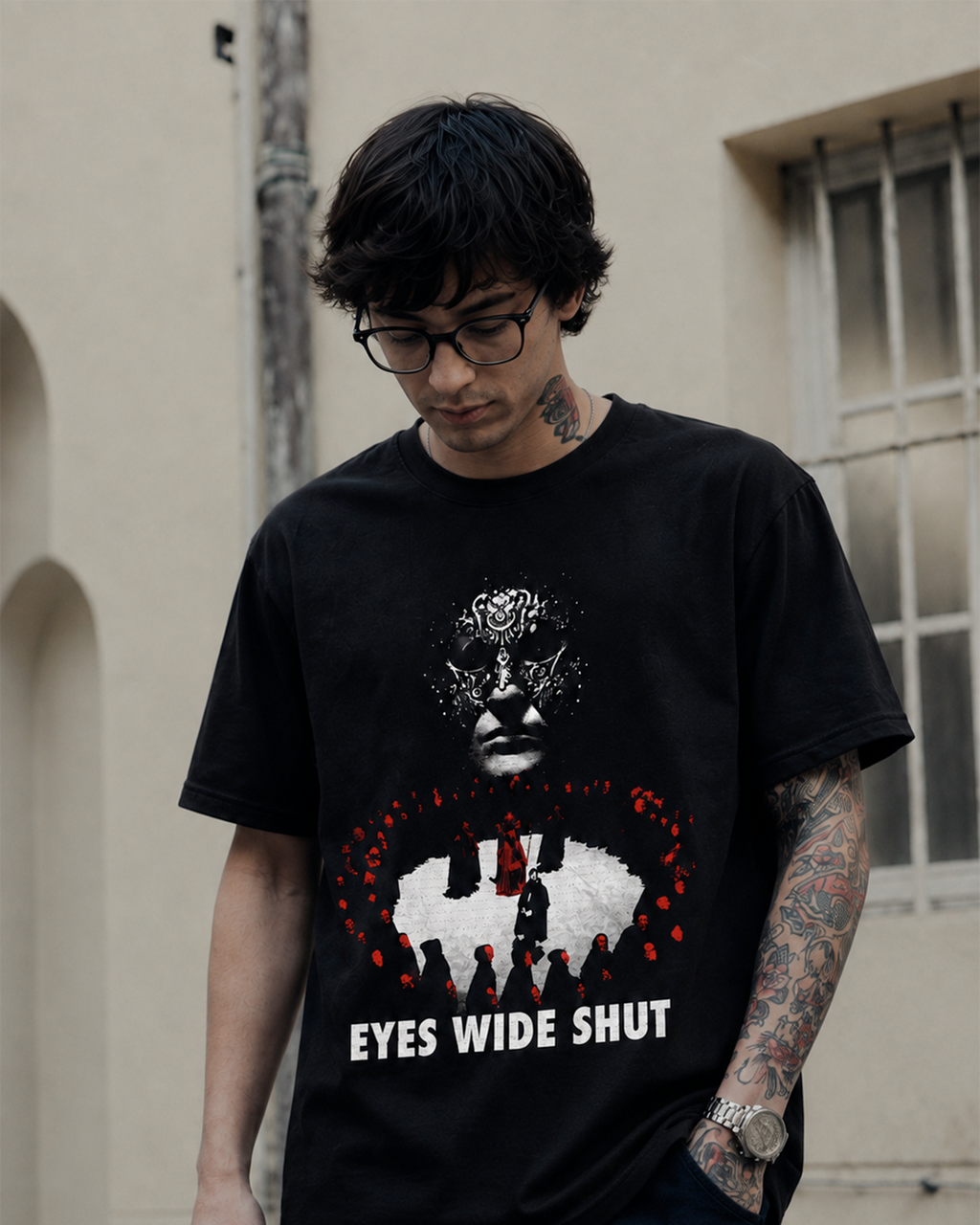 Camiseta Preta Eyes Wide Shut Secret Society