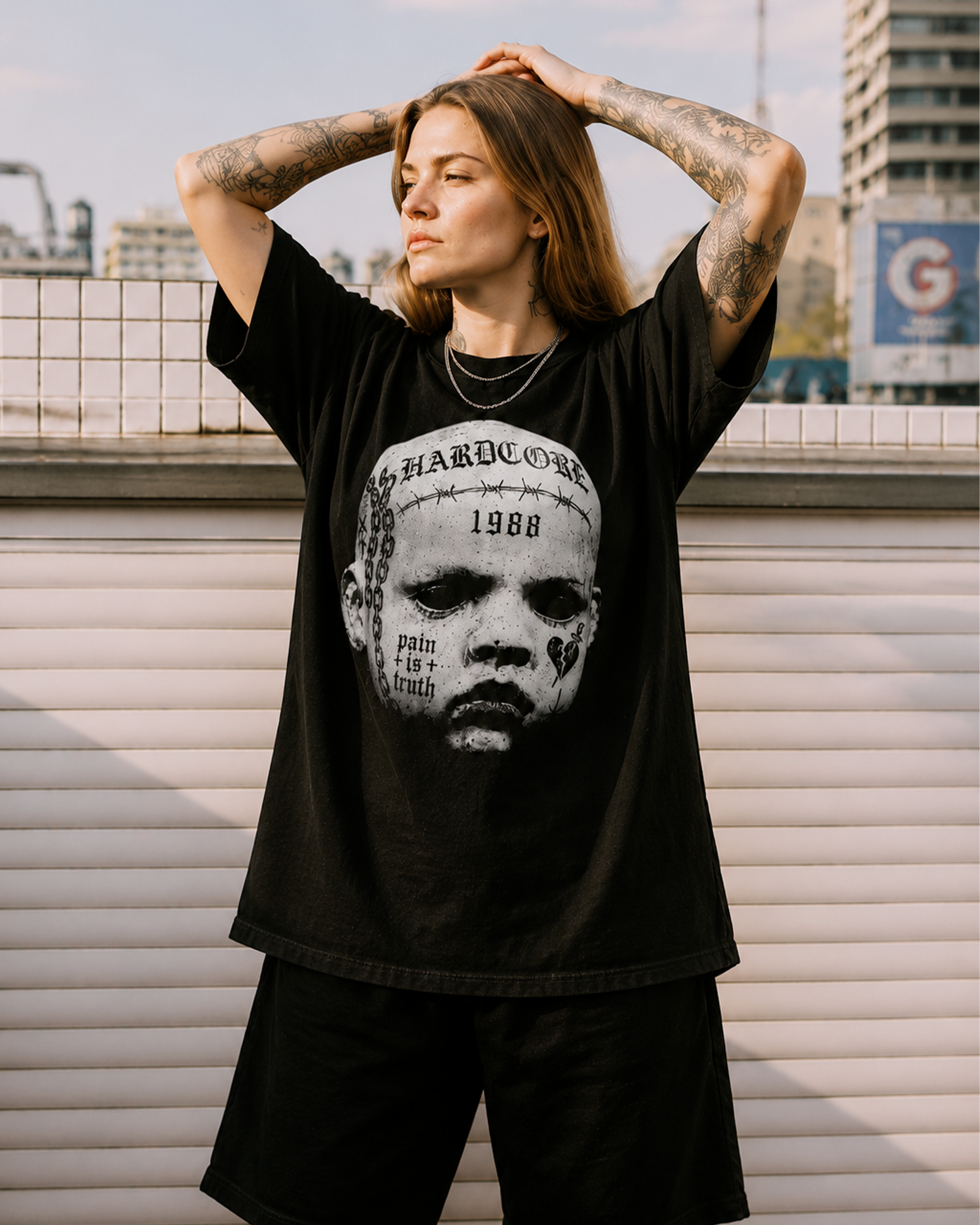 Camiseta Preta Hardcore 1988 Pain Is Truth