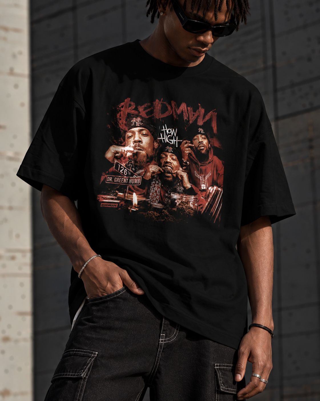 Camiseta Preta Redman How High 126th