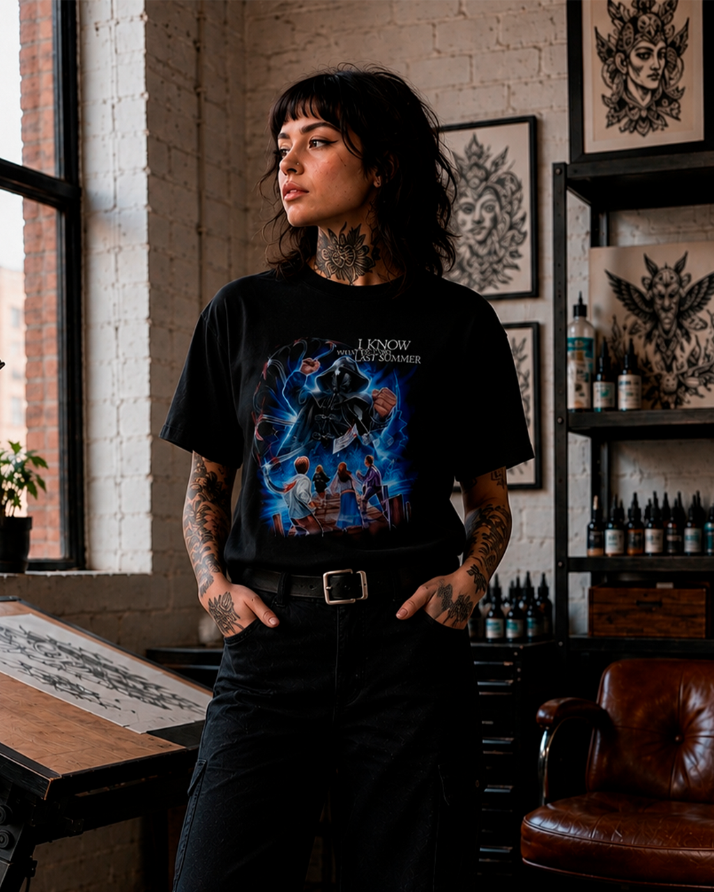 Camiseta Preta I Know What You Did Last Summer Horror Retrô