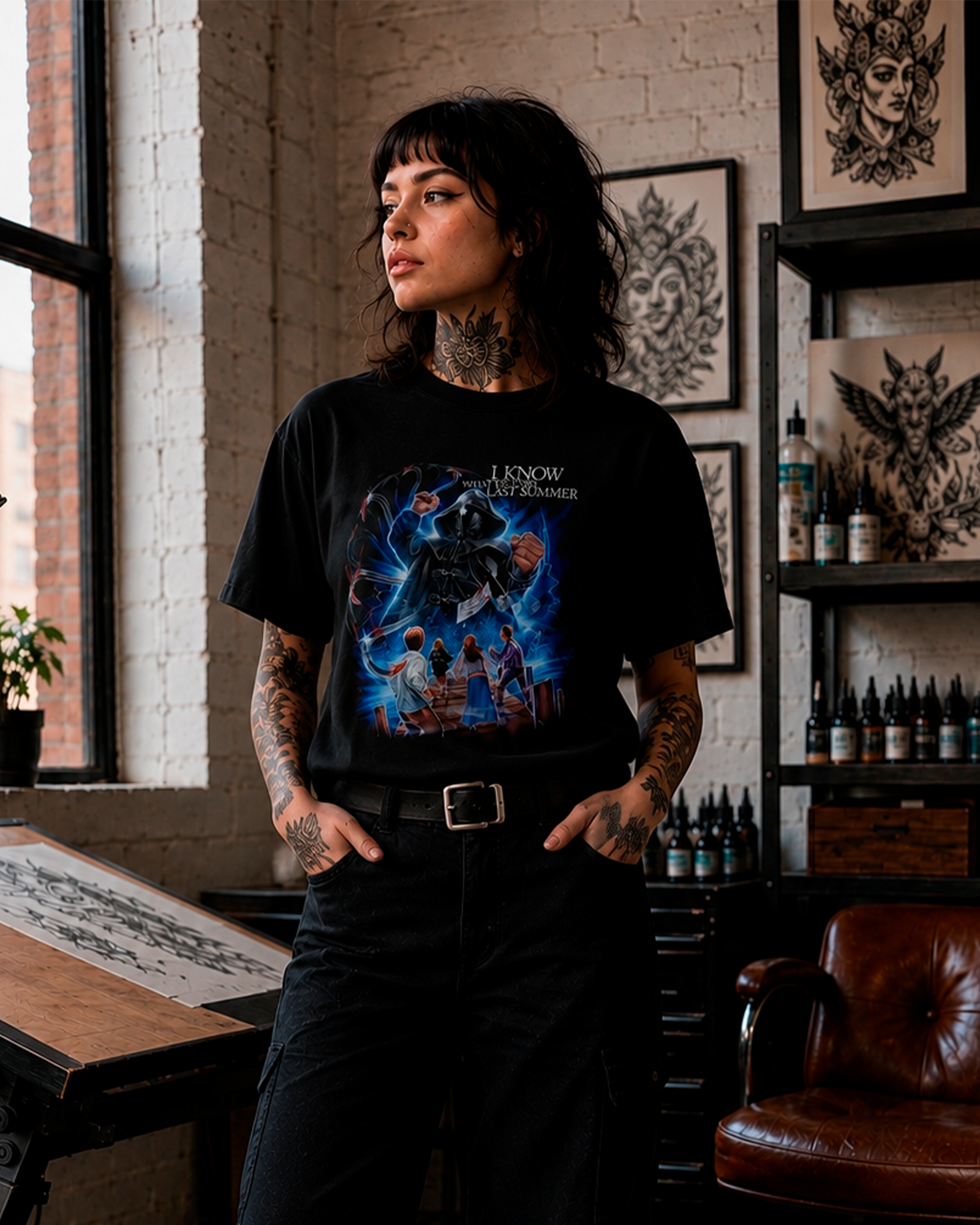 Camiseta Preta I Know What You Did Last Summer Horror Retrô