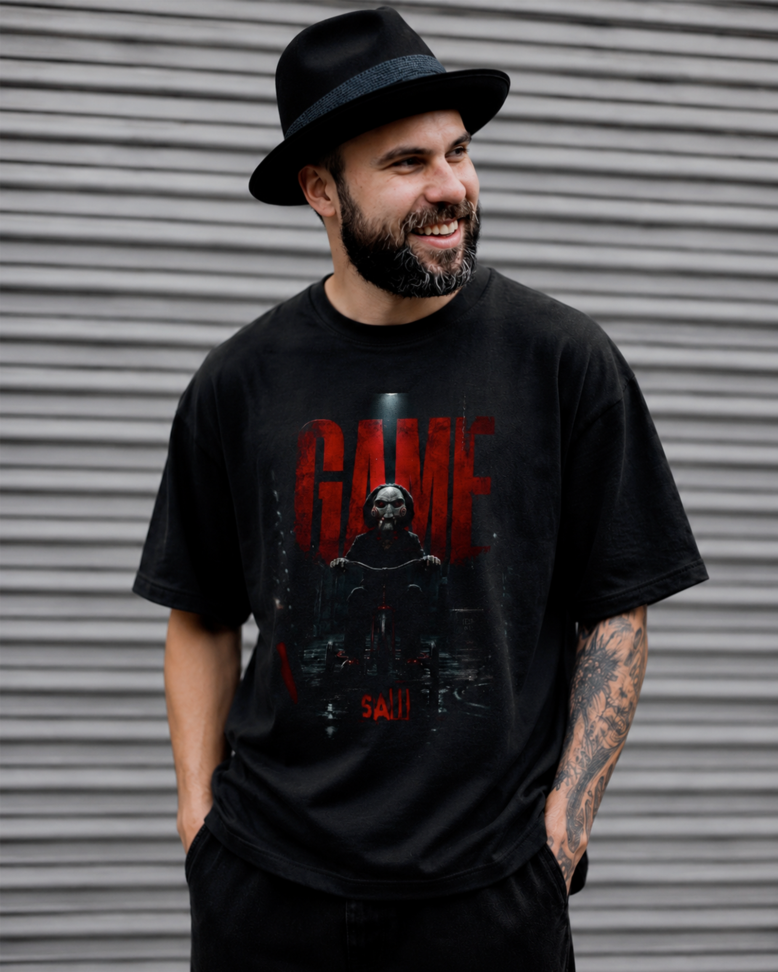 Camiseta Preta Saw Let the Game Begin