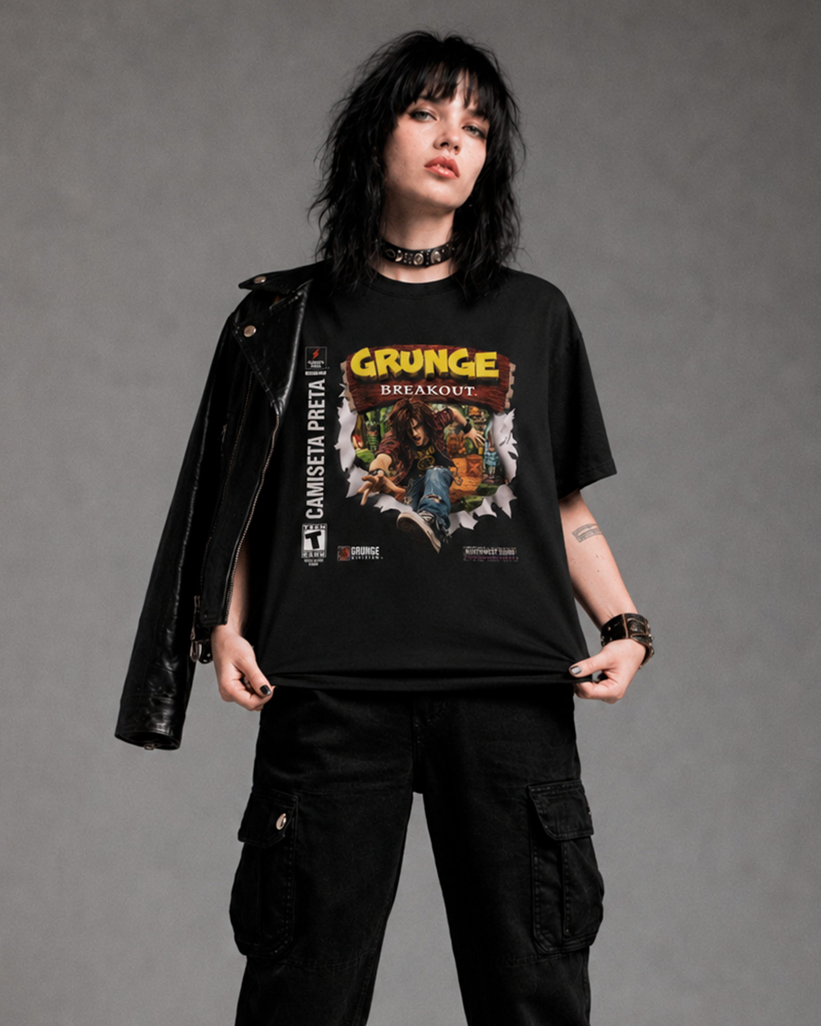 Camiseta Preta Northwest Sound Grunge Underground