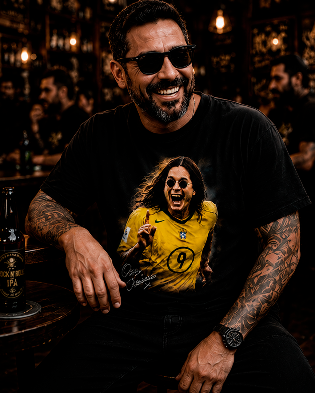 Camiseta Preta Quando Ozzy Marcou o Gol da Final