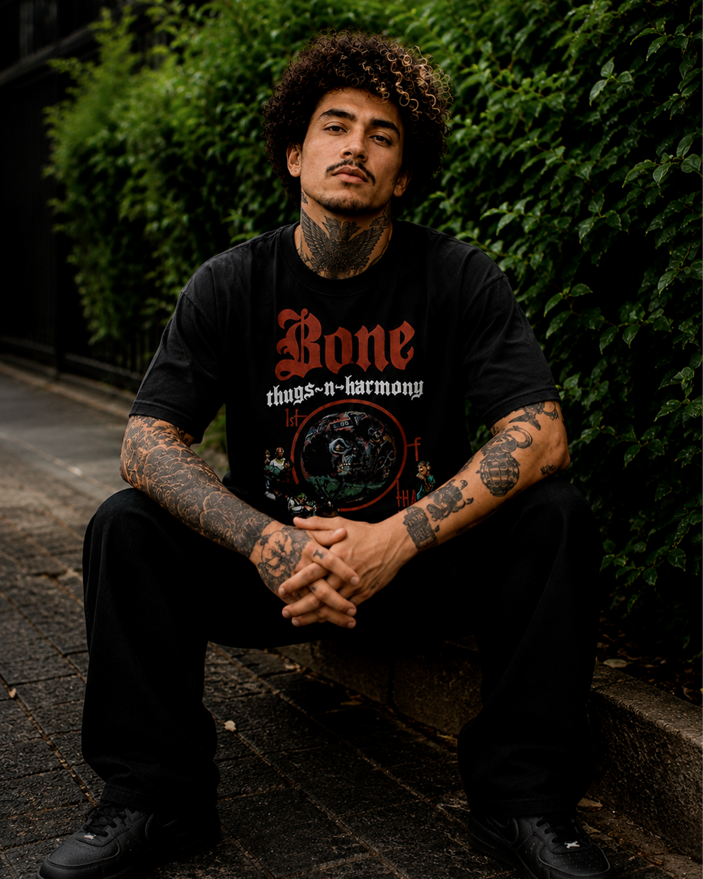 Camiseta Preta Bone Thugs-N-Harmony 1st of Tha Month