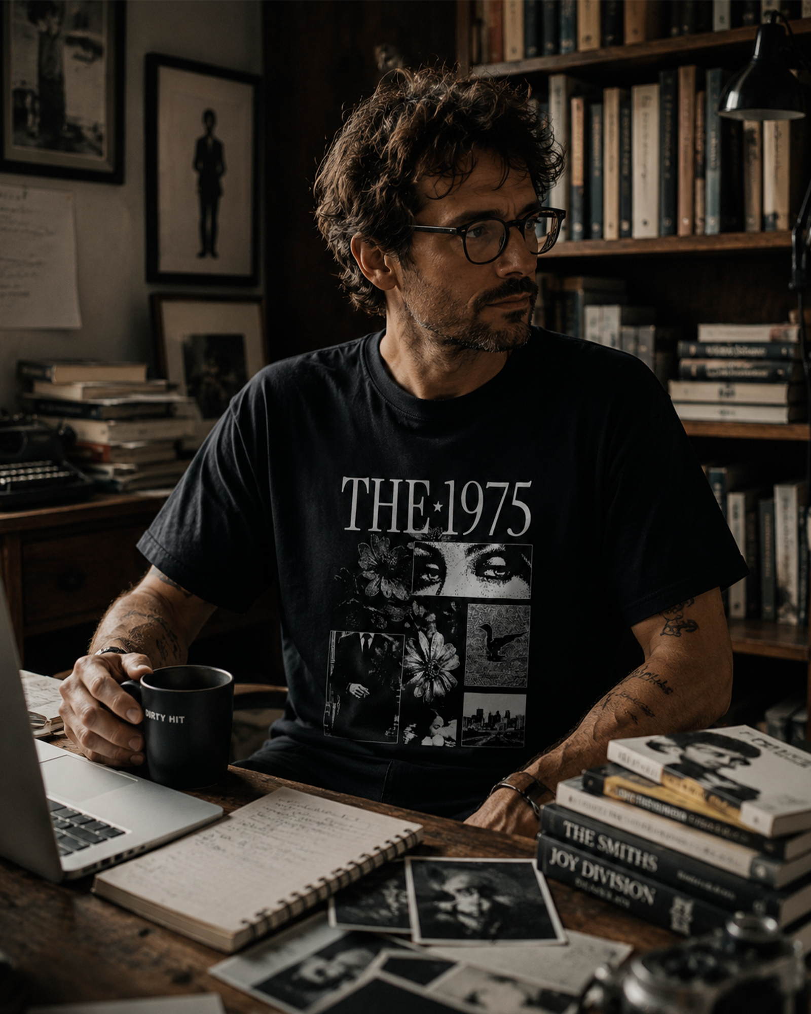 Camiseta Preta The 1975 Black Flowers Society